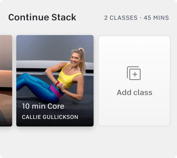 Stacking user interface