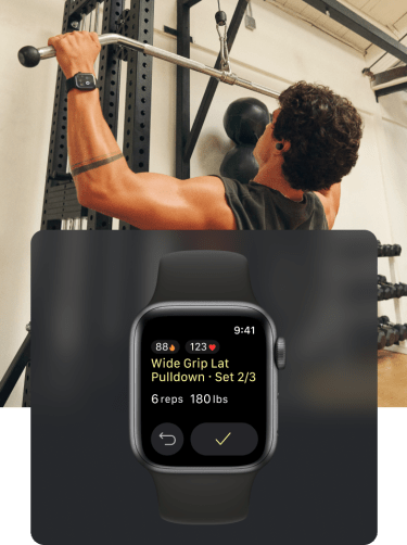 A man working out wearing an Apple Watch